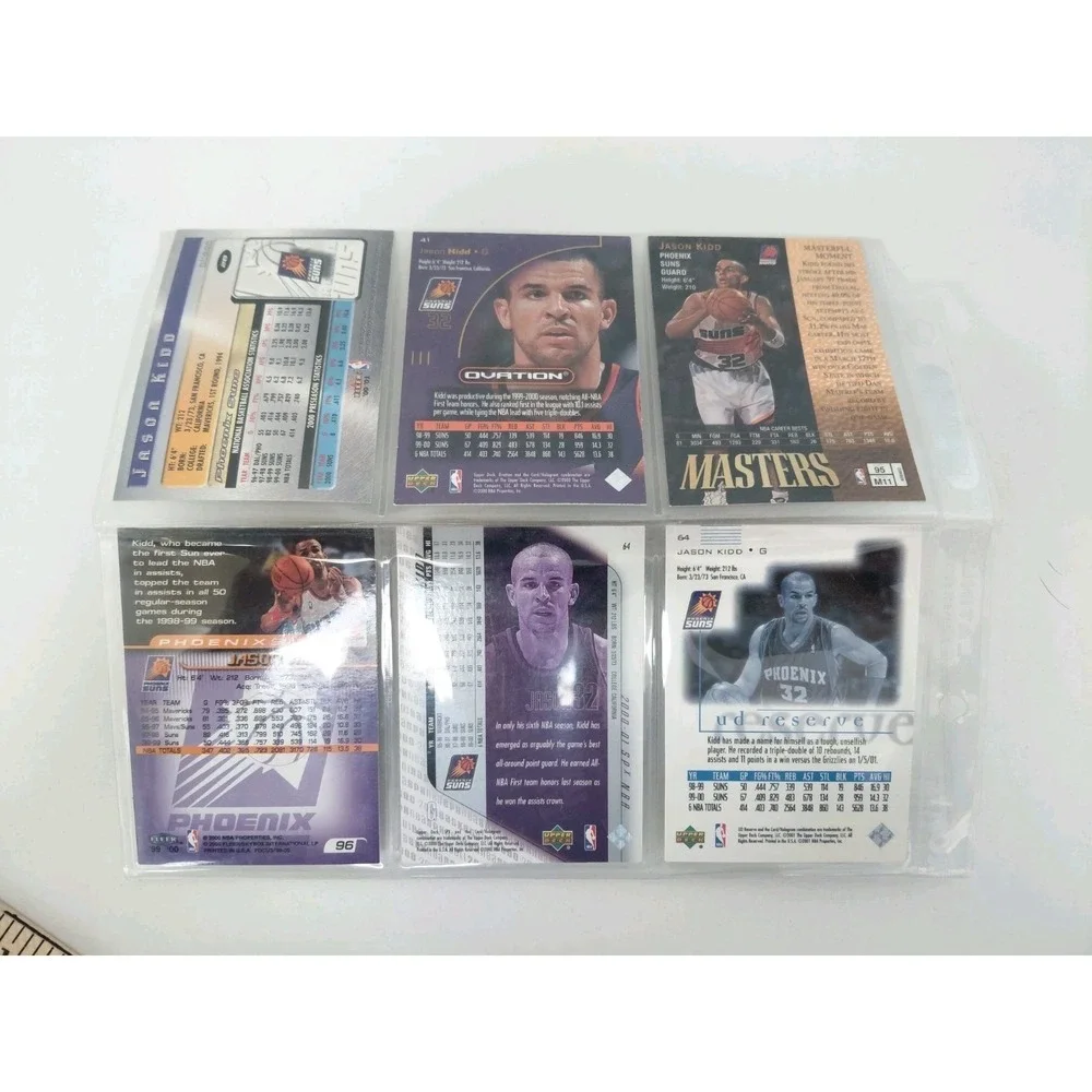 Lot of 6 Jason Kidd Phoenix Suns NBA VTG‎ 2000 - 2001